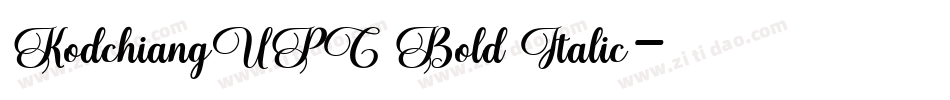 KodchiangUPC Bold Italic字体转换